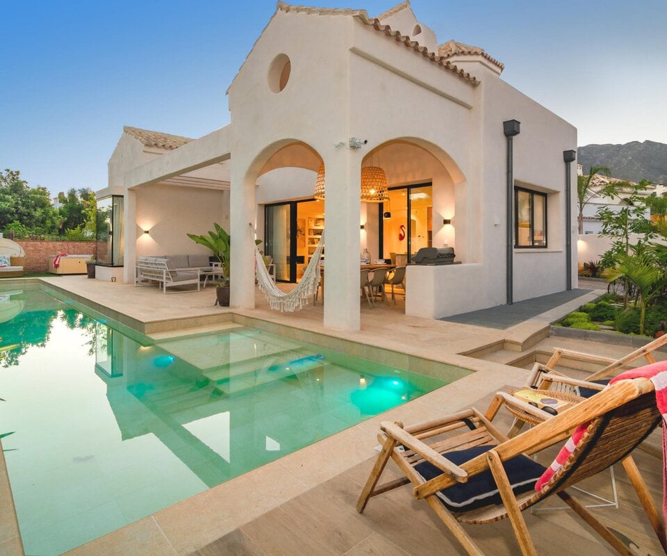 Villa junto a la playa ideal para vacaciones en familia en la Milla de Oro