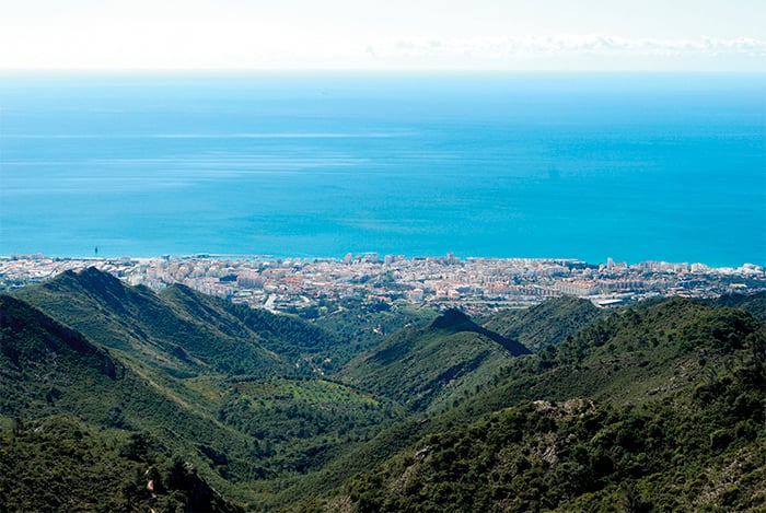 View of the coast of the marbella area